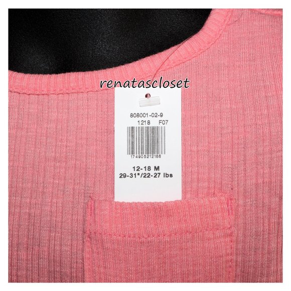 Old Navy Baby's Rib-Knit Lettuce Edge Short-Sleeve T-Shirt NWT - Picture 3 of 12